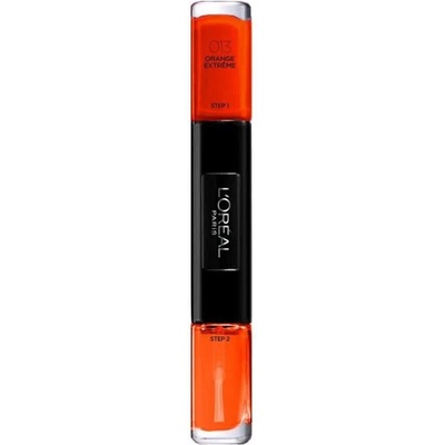 L'Oréal LOreal Paris Infallible Гел-ефект Лак за нокти 2-в-1 013 Orange Extreme 2 x 5 ml