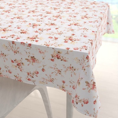 Biante bavlna čtvercový ubrus Sandra SA-304 Oranžovo žluté růžičky na bílém 110x110cm