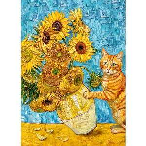 Cherry Pazzi - Puzzle Cat and Art - 1 000 piese