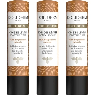 Doliderm Rituel de Miel Комплект - Балсам за устни, 3 x 4.2 g