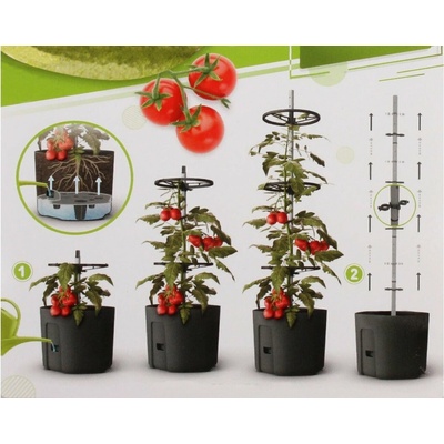 Plastkon Tomato kvetináč na paradajky 29 cm antracitový