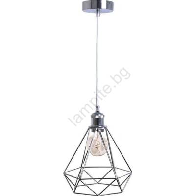 NEDES Пендел 1xE27/60W/230V Ø 22 см лъскав хром (ND4116)