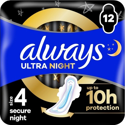 Always Ultra Secure Night Instant Dry Protection 12 ks
