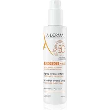 A-DERMA Protect Kids Children Invisible Spray слънцезащитно мляко в спрей SPF 50+ за деца 200ml