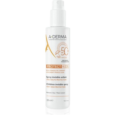 A-DERMA Protect Kids Children Invisible Spray слънцезащитно мляко в спрей SPF 50+ за деца 200ml