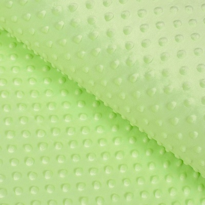 Dětská látka Minky 3D puntíky MKP-005 Pastelová světle zelená - šířka 150 cm