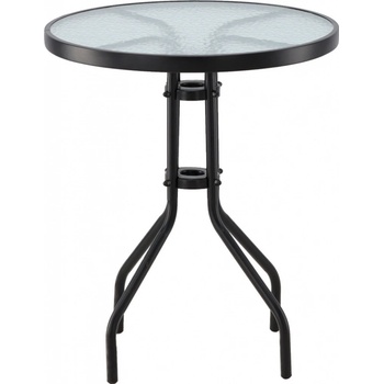Kontrast Záhradný okrúhly stôl BERGAMO 60 x 60 x 70 cm čierny