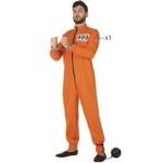 BigBuy Carnival Маскировъчен костюм за възрастни Prisoner Оранжев Размер M/L