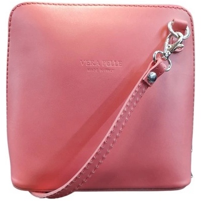 Vera Pelle kožená malá crossbody lososová 8751 lososová