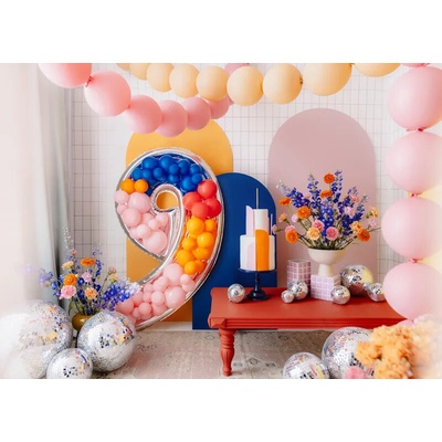 PartyDeco Číselný rám na balóny 9