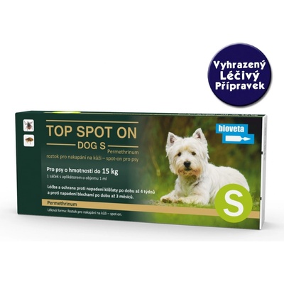 Bioveta Top Spot-on Dog S do 15 kg 1 x 1 ml