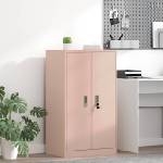vidaXL Шкаф за съхранение Розово 60 x 40 x 90 cm Стомана (891731)