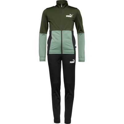 Puma chlapčenská súprava COLORBLOCK POLY SUIT CL B tmavo sivá čierna biela