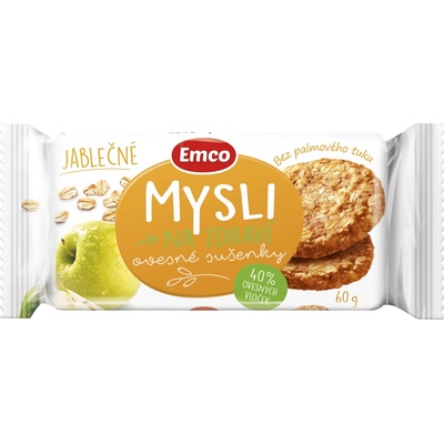 Emco Ovsené sušienky jablko 60 g