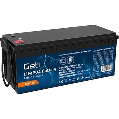 Baterie LiFePO4 12,8V 200Ah GETI GBL-12-200B