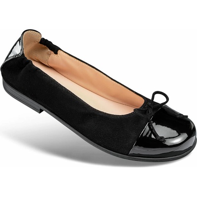 Dámské elegantní baleríny velurová useň černá