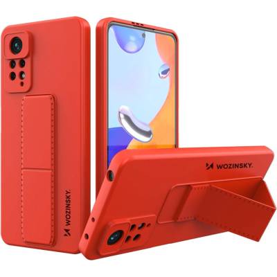Wozinsky Кейс Wozinsky Kickstand Case Silicone, със стойка, за Xiaomi Poco X4 Pro 5G, Червен