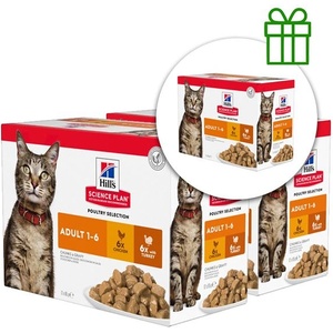 Hill's Hill s Science Plan Feline Adult Chicken & Turkey 12 x 85 г, 2+1 БЕЗПЛАТНО