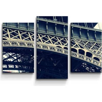 Sablio Obraz - 3-dílný Eiffel Tower - 75x50 cm