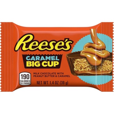 Reese's košíček plněný arašídovým máslem a karamelem s polevou z mléčné čokolády 39 g