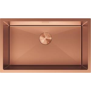 Mexen Trixo стоманена кухненска мивка с 1 корито 750 x 440 mm, мед - 6415751000-65 (6415751000-65) Мивка за вграждане