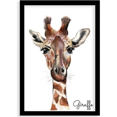 Plagát Giraffe - čierny rámik 20x30 - 55002