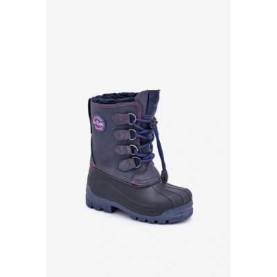 Lee Cooper Vysoké Teplé Detské Snehule So Šnúrkou modrá
