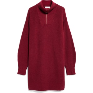 Armedangels Дамско зимно яке ARMEDANGELS Women's Troyer Rib Knit Dress Dress - Velvet Red (104-7053-0212)