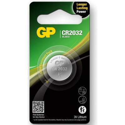 GP Batteries Батерия литиева gp cr2032, 3v, 5 бр. в опаковка, цена за 1 бр (gpblcr20321pk)