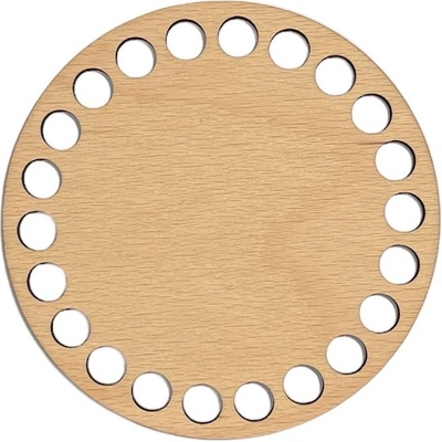 JarisWood Dno/podtácek na háčkování kruh Bez povrchové úpravy průměr 10 cm