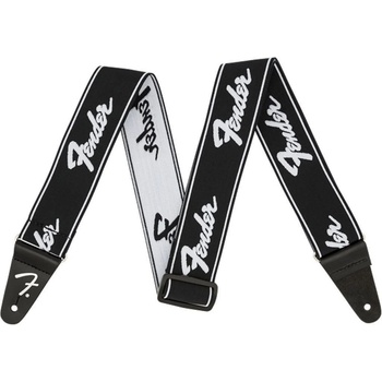 Fender Weighless Strap Running Logo Black and White Колан за китара (0990642074)