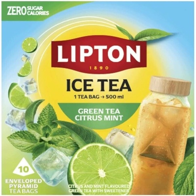 Lipton Ice Tea čaj za studena s příchutí limetky a máty 10 obálek