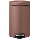 Brabantia Кош за боклук с педал Brabantia NewIcon 1008845, 12 л, Плавно затваряне, Противоплъзгаща основа, Сатенено покритие, Кафяв (1008845)
