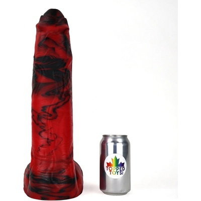 Topped Toys ZeFFir 110 Forge Red prémiové silikonové dildo 37,5 x 8,9 cm