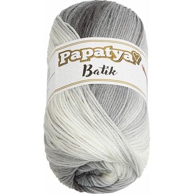 Příze PAPATYA BATIK Bílá,Šedá 554-01 100g / 360 m