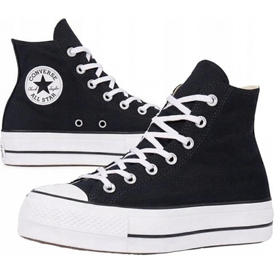Converse dámske tenisky vysoké na platforme čierne