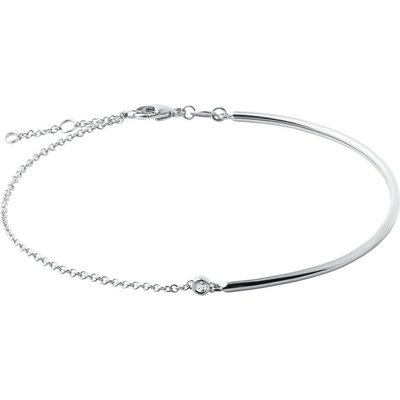 Klenota náramok z bieleho zlata s bezel diamantom k0604012