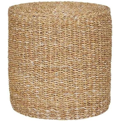 House Nordic Puf RIVERA, ø40 cm mořská tráva, hnědý