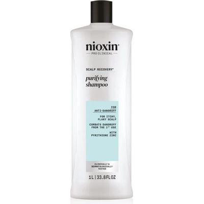Nioxin Scalp Recovery Purifying Shampoo šampon pro řídnoucí a zplihlé vlasy proti lupům 1000 ml