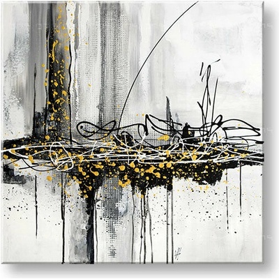 Maľovaný obraz na stenu ABSTRAKT 100×100 cm - 100×100 cm / Klasický 2 cm
