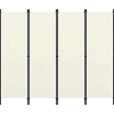 vidaXL Параван за стая, 4 панела, бял, 200x180 см (320719)