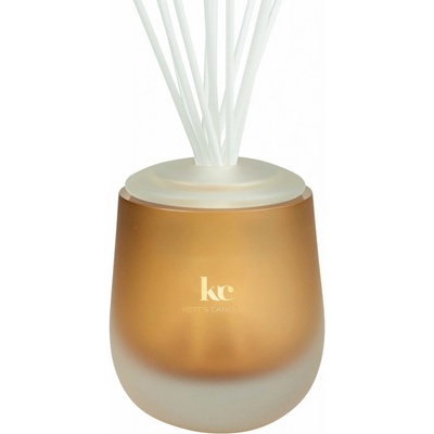 Kett´s Candles Strudel & Spice Luxusní vonný difuzér z českého skla víčko + tělo difuzéru + 15 stébel + 150 ml náplně