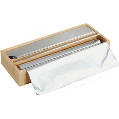 Kesper Dřevěný organizér na fólie s řezačkou Double, 35x13x5,5 cm