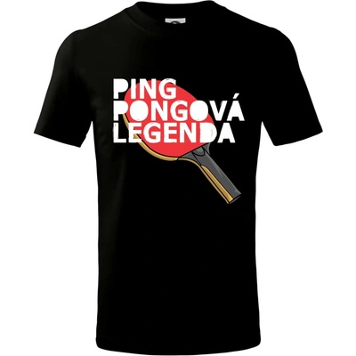 Ping Pongová legenda tričko detské čierna