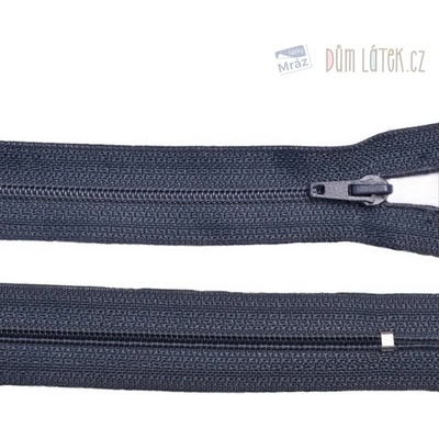 Zips špirálový 3mm nedeliteľný 18cm tmavo šedá