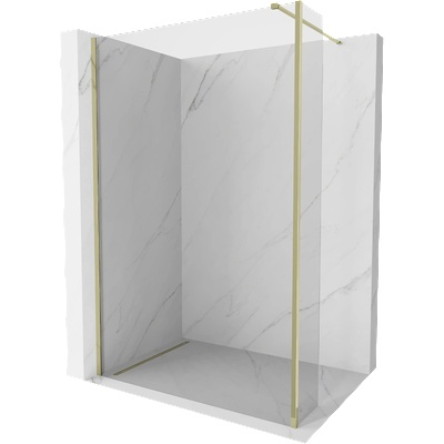 Mexen Kioto стъклена преграда за душ Walk-in 135 x 40 cm, прозрачна, златна - 800-135-212-50-00-040 (800-135-212-50-00-040)