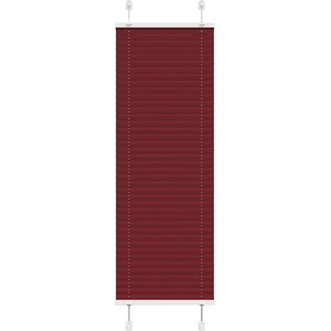 vidaXL Плисирана щора, бордо червена, 45x150 см, ширина на плата 44, 4 см, полиестер (4015234)