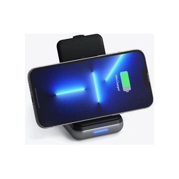 Apple Satechi Duo Wireless Charger Power Bank Stand 10000 mAh Stand (Powerbank based for iPhone & Airpods) - Space Grey (ST-UCDWPBSM)