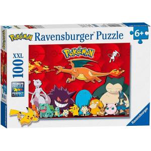 Ravensburger Пъзел Ravensburger от 100 XXL части - Pokemon: Чаризард и приятели (10934) - ozone