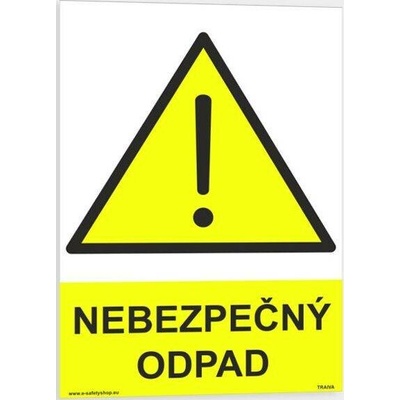 Traiva s.r.o Nebezpečný odpad Verze: Plast 210 x 297 mm (A4) tl. 0.5 mm - Kód: 06146